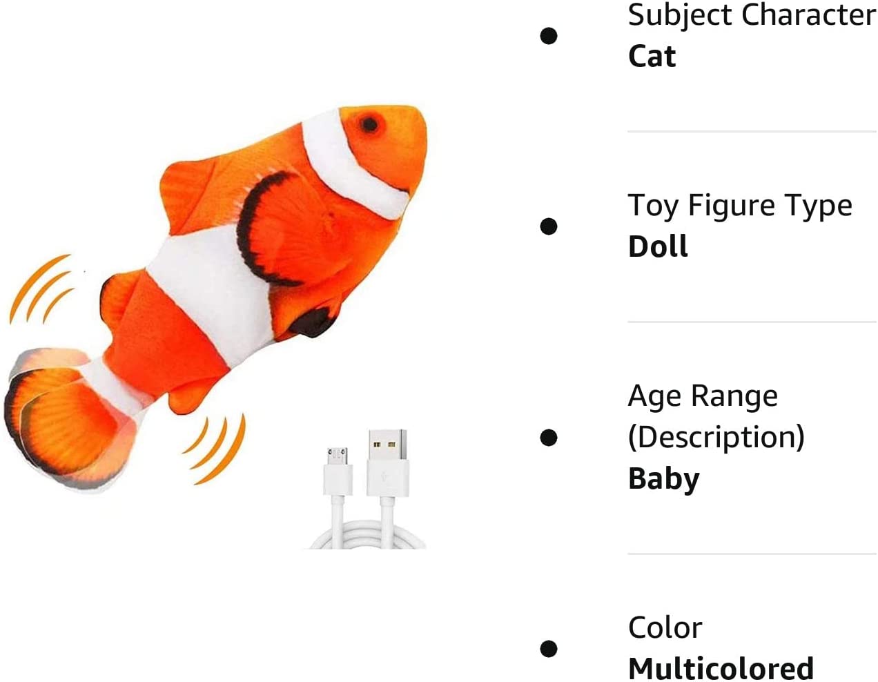 Realistic Fish baby Lullaby Moving Fish Toy