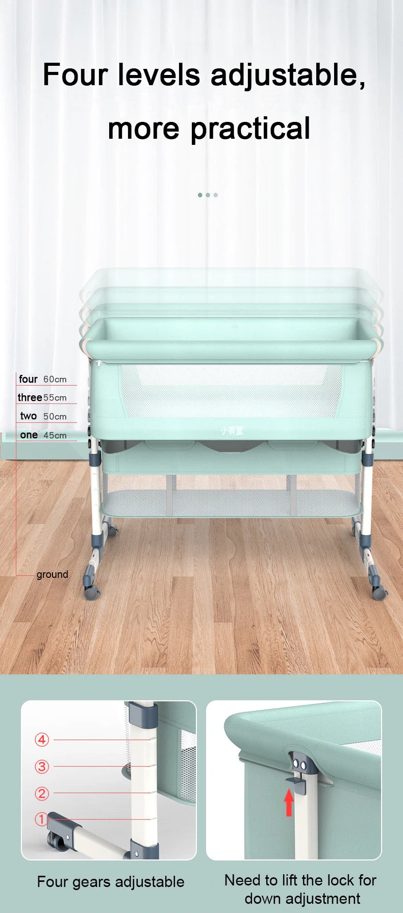 Foldable Rocking Baby Crib