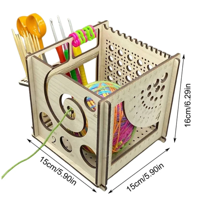 Wooden Yarn Bowl Organizer