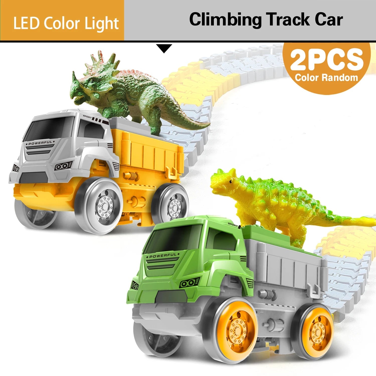 Magic Climbing electric dinosaur car Track Railway Toy