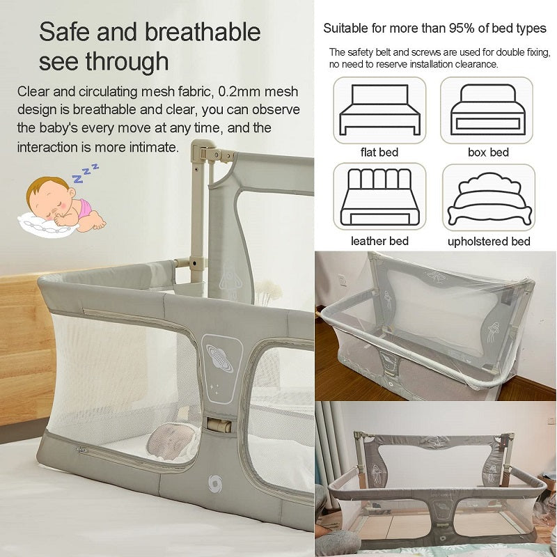 Baby Attach To Bed Bedside Crib Easy Folding