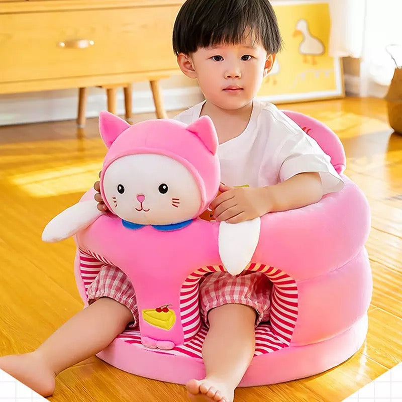 Baby Supportive Cute Plush Sofa Cover Learning to Sit (Only Cover)