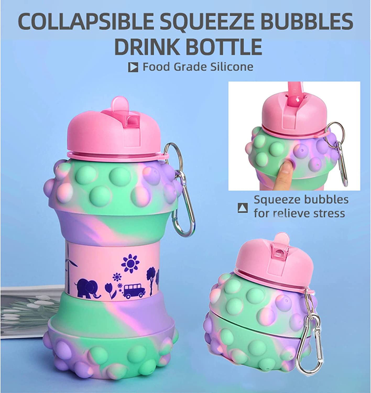 Cute And Collapsible Silicone Water Bottle For Kids – BPA Free!