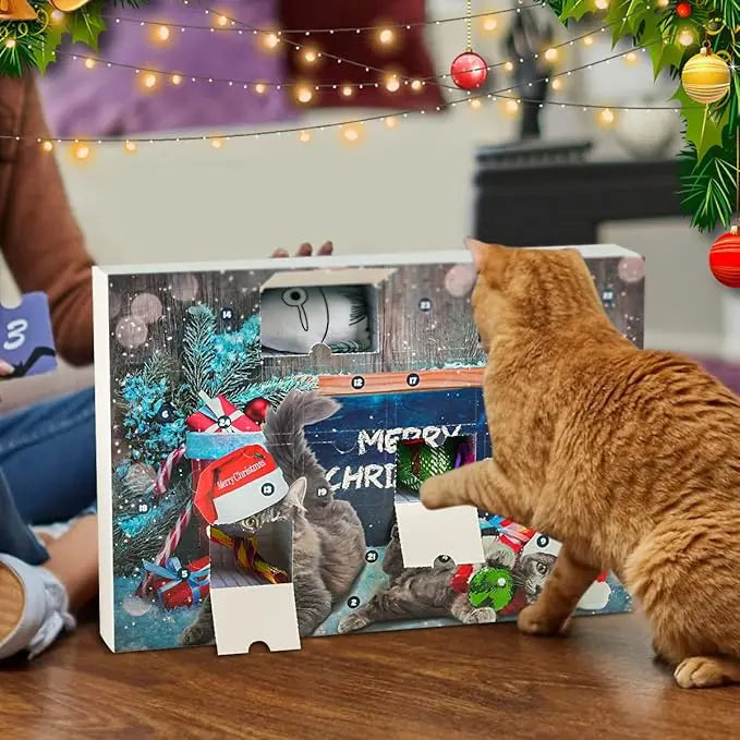 🐱2024 Christmas Countdown Cat Toys Advent Calendar