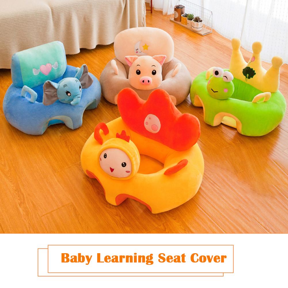 Baby Supportive Cute Plush Sofa Cover Learning to Sit Without Filling Cover Only