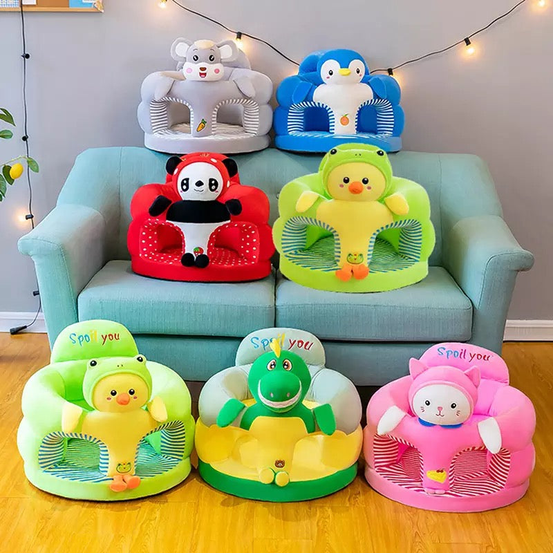 Baby Supportive Cute Plush Sofa Cover Learning to Sit (Only Cover)