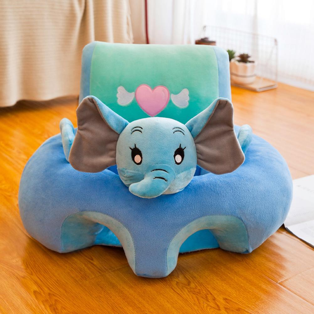 Baby Supportive Cute Plush Sofa Cover Learning to Sit Without Filling Cover Only