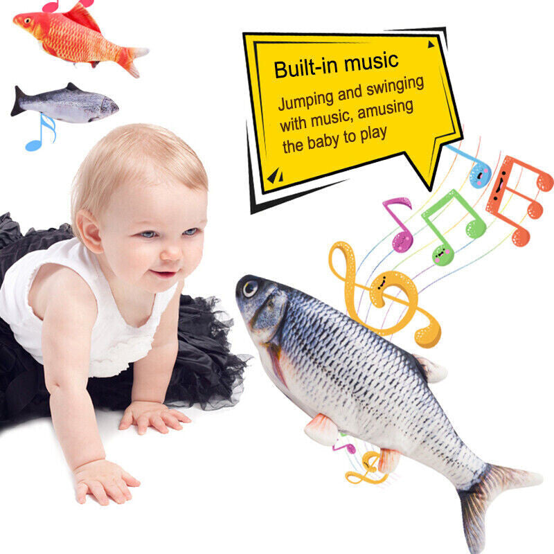 Realistic Fish baby Lullaby Moving Fish Toy