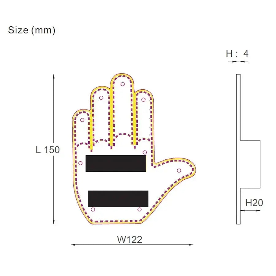 Hand Sign Car Led