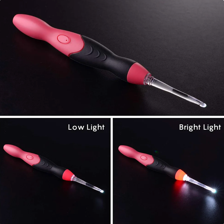 LED Light Up Crochet Hook + 11 hook sizes