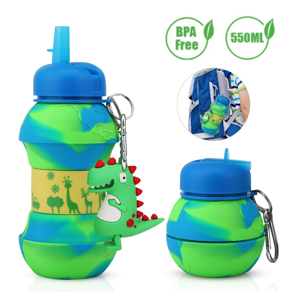 Cute And Collapsible Silicone Water Bottle For Kids – BPA Free!