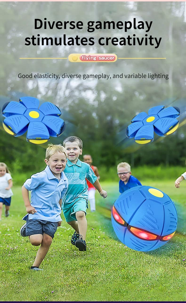 Flying UFO Magic Balls with LED Light Flat Throw Disc Ball