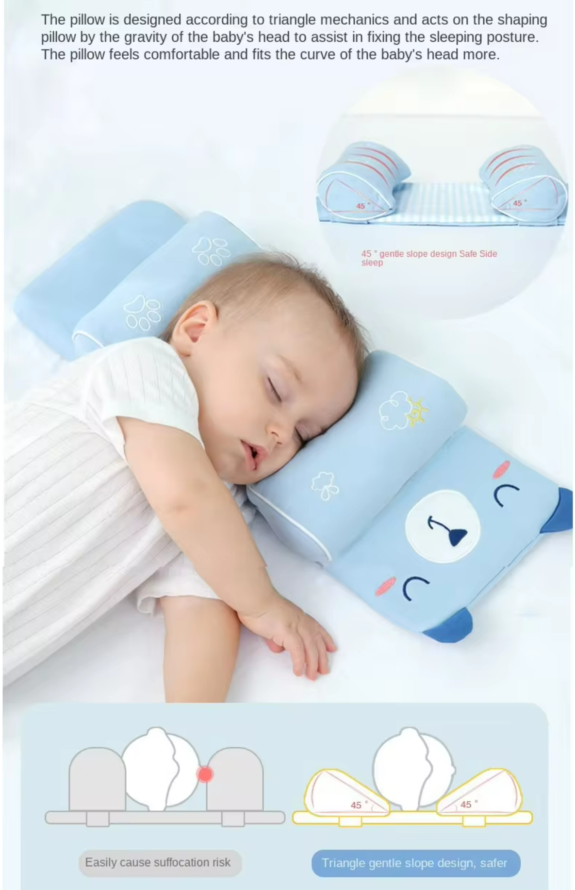 Newborn baby shaping pillow Head Support