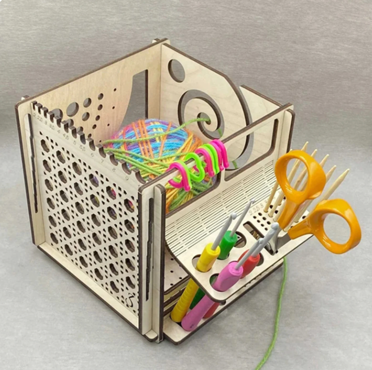 Wooden Yarn Bowl Organizer