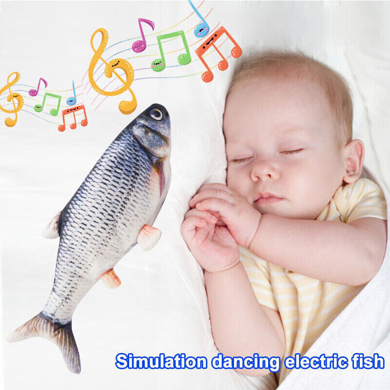 Realistic Fish baby Lullaby Moving Fish Toy