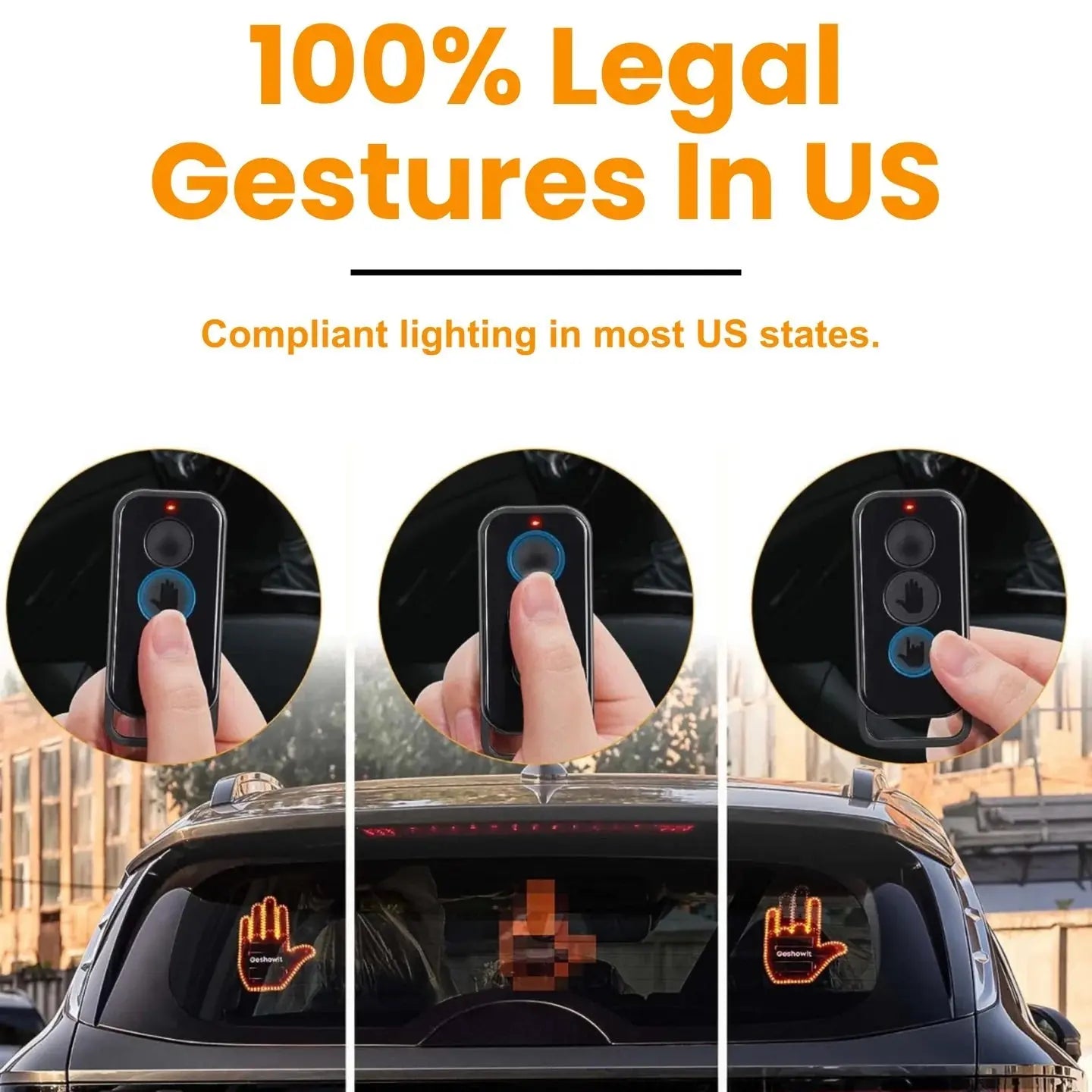 Hand Sign Car Led