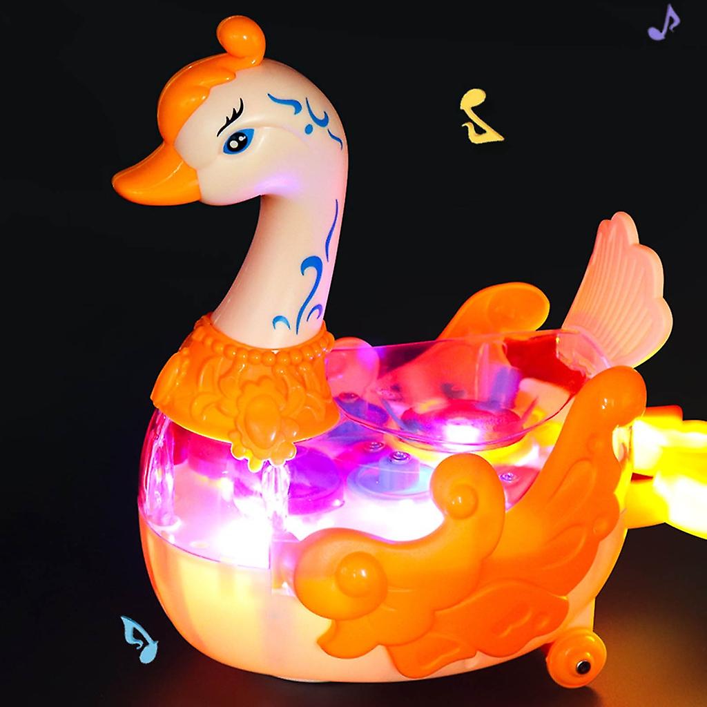 Electric Gear Swan Duck Toy With Transparent Shell